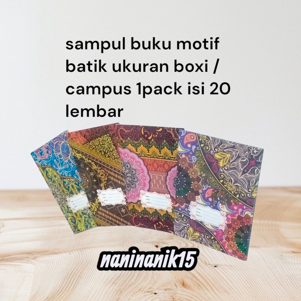 

sampul buku motif batik / isi 20 lembar ukuran campus / boxi