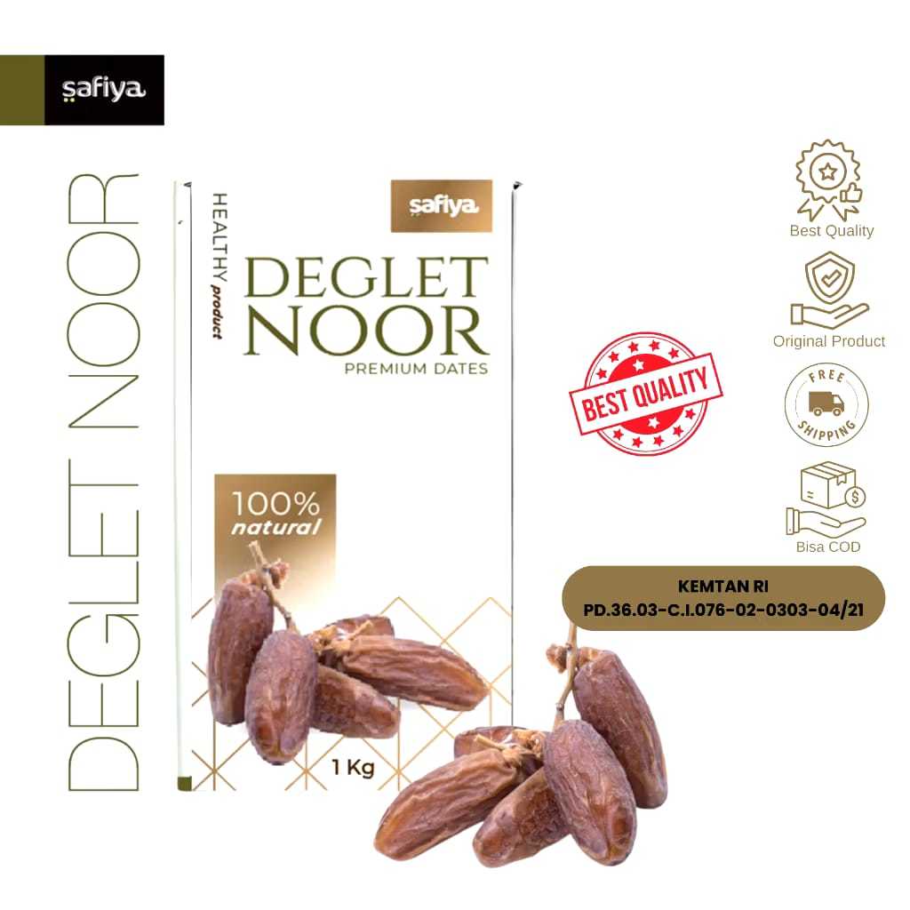 

Safiya Kurma Tunisia Madu 1 Kg Deglet Noor Premium