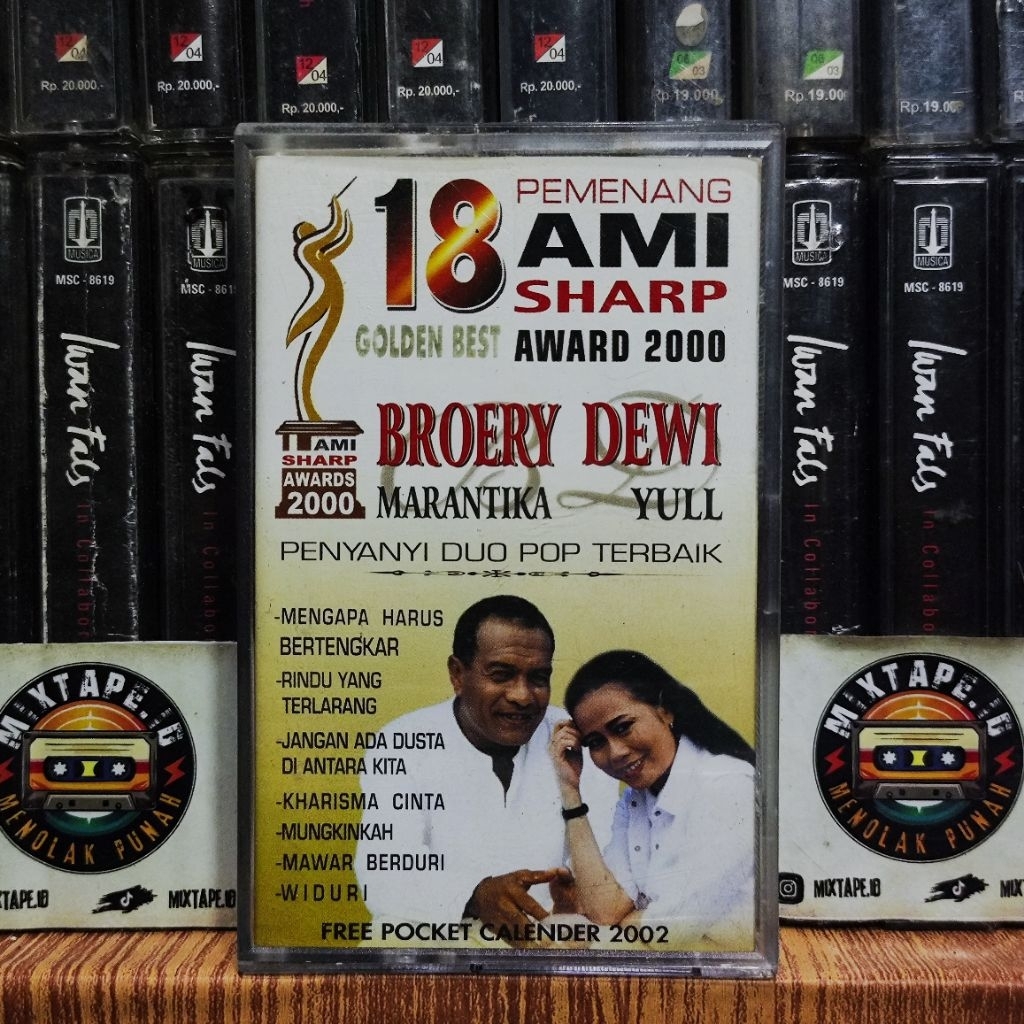 Kaset Pita - Broery Marantika - Dewi Yull - Pemenang Ami Sharp Award 2000 - 18 Golden Best - Radio T