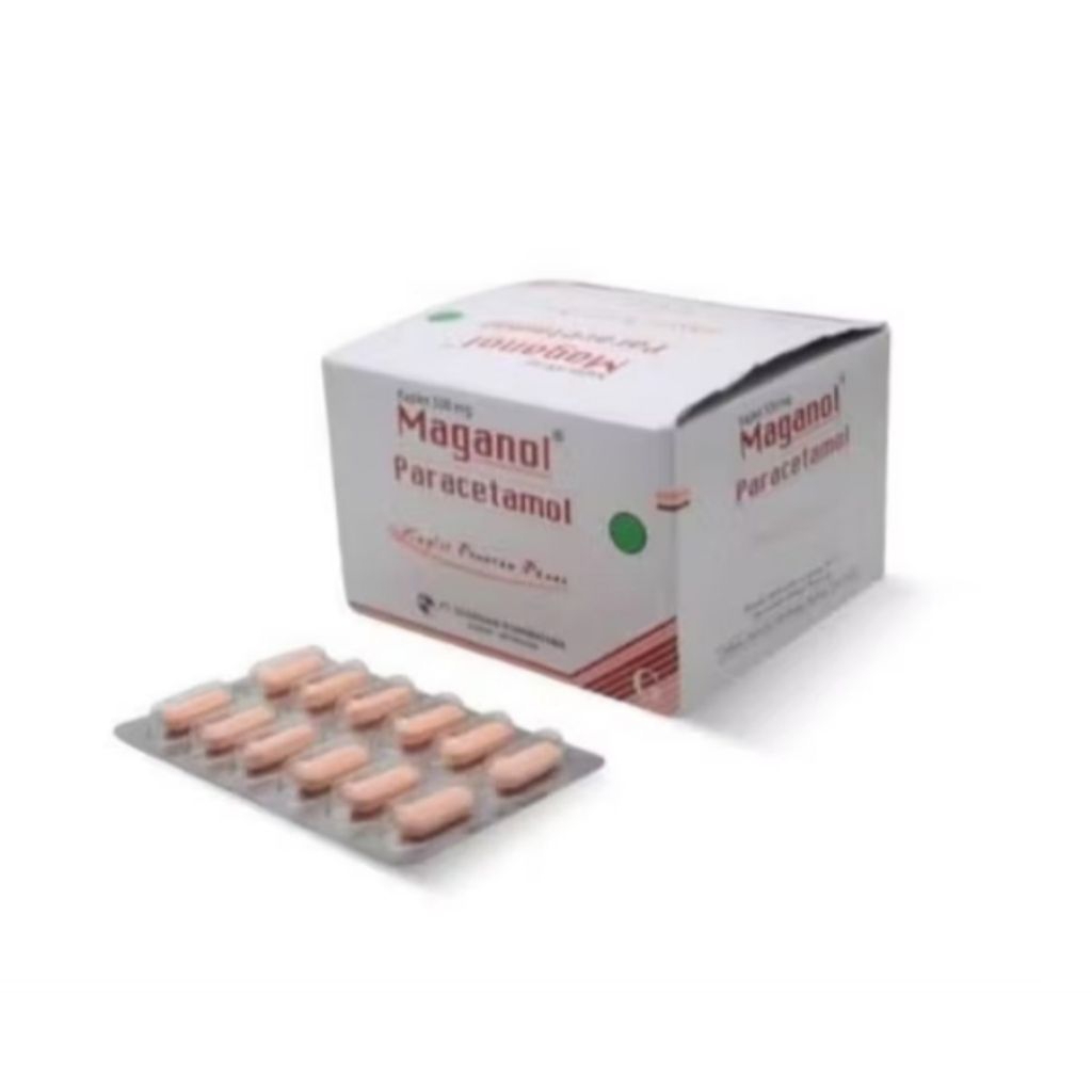 maganol paracetamol 500mg perstrip isi 12tablet