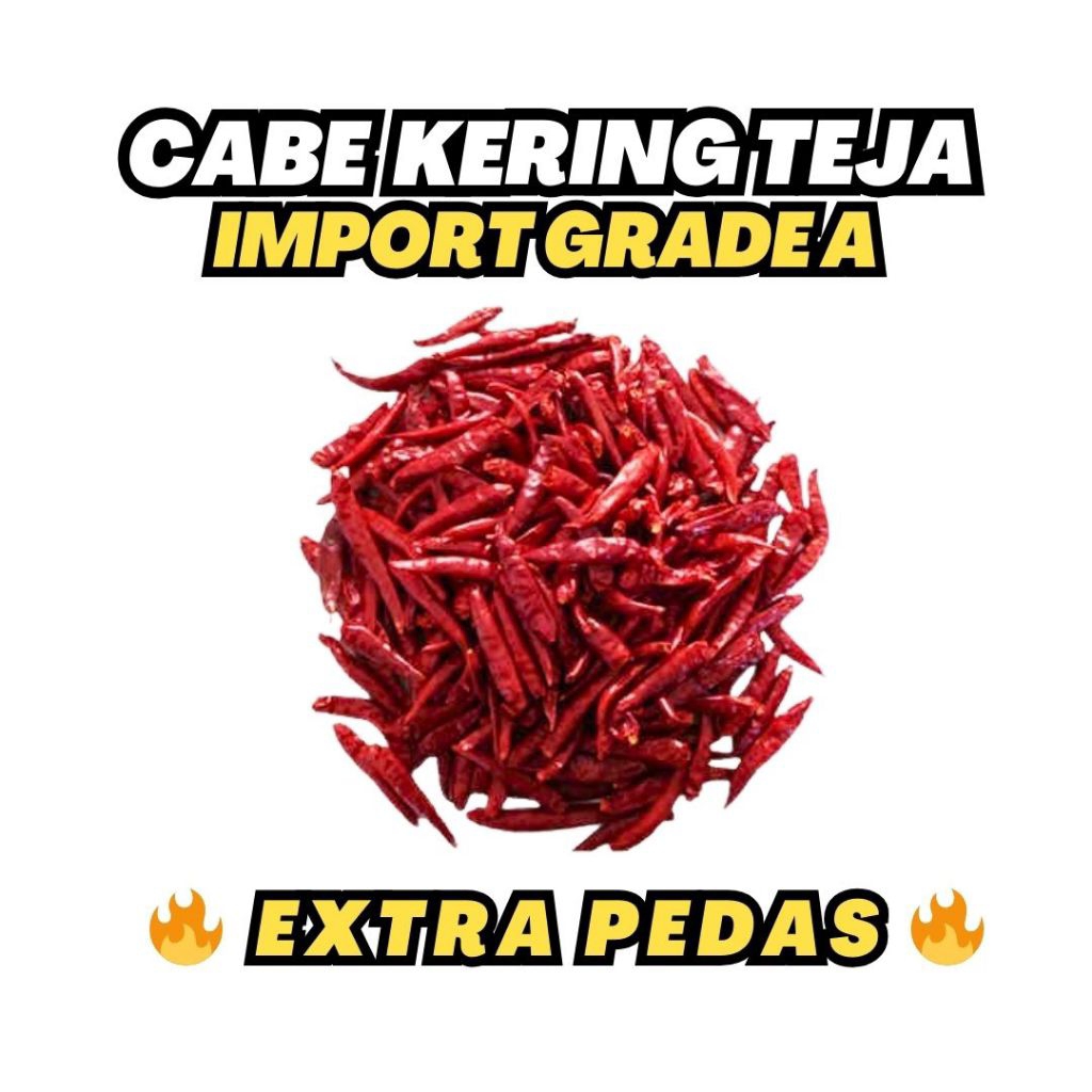 

Cabe Kering Teja Grade A Extra Pedas