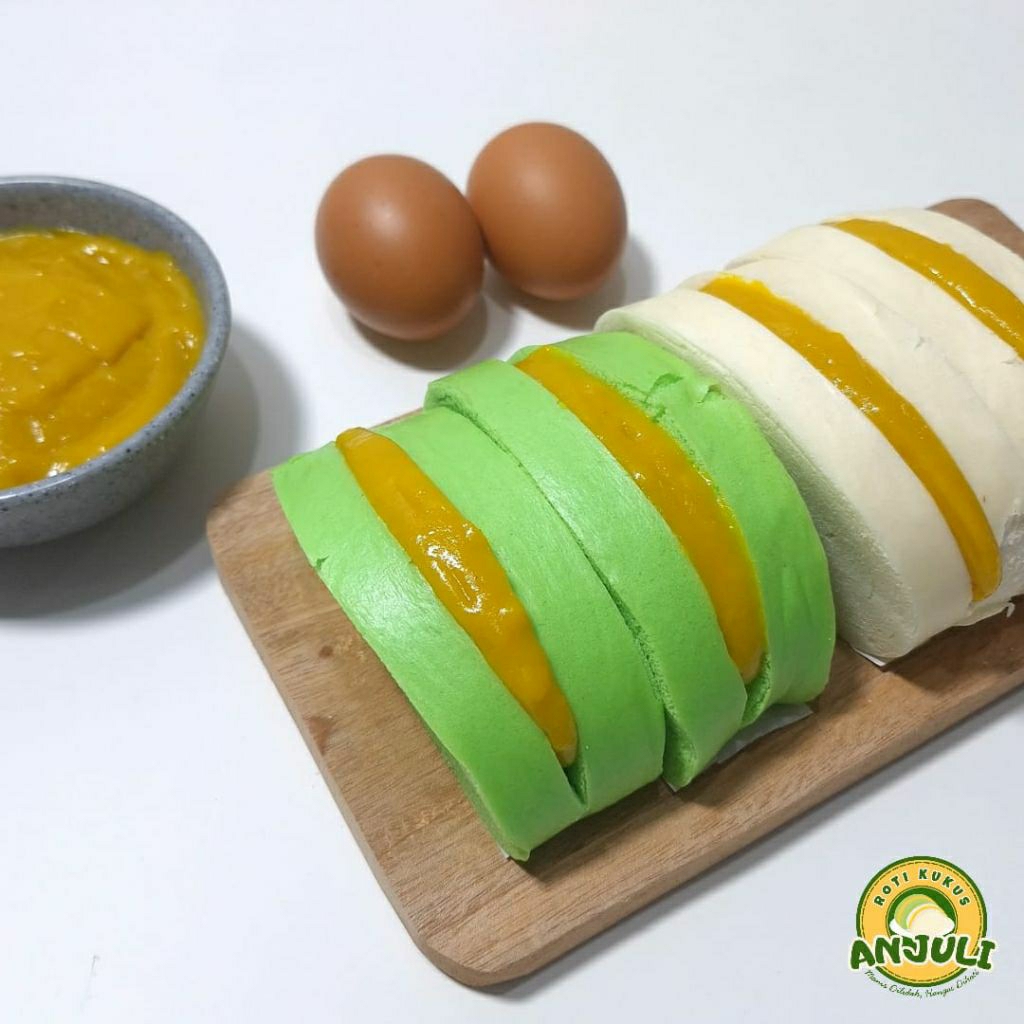 

Roti Selai Srikaya Kukus Pandan Hijau dan Roti Kukus Putih Original Homemade Murah