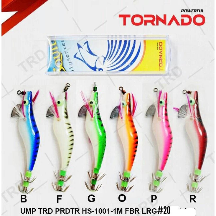 Umpan Cumi Tornado Predator Fiber Loreng HS-1001-1M / Umpan Cumi Terbaik