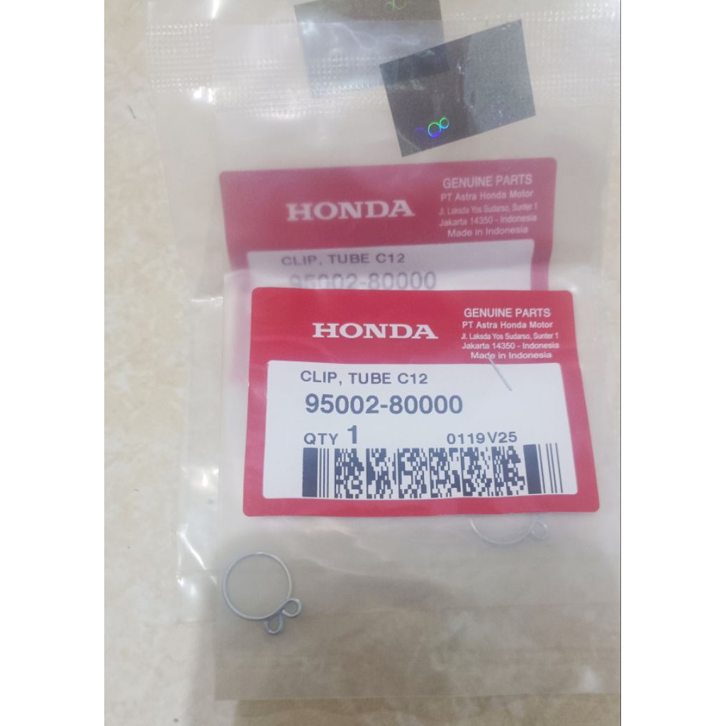 CLIP KLIP KLEM SELANG BENSIN HAWA KIRANA KARISMA NSR BEAT SCOOPY VARIO ORI AHM ORIGINAL 95002 80000 