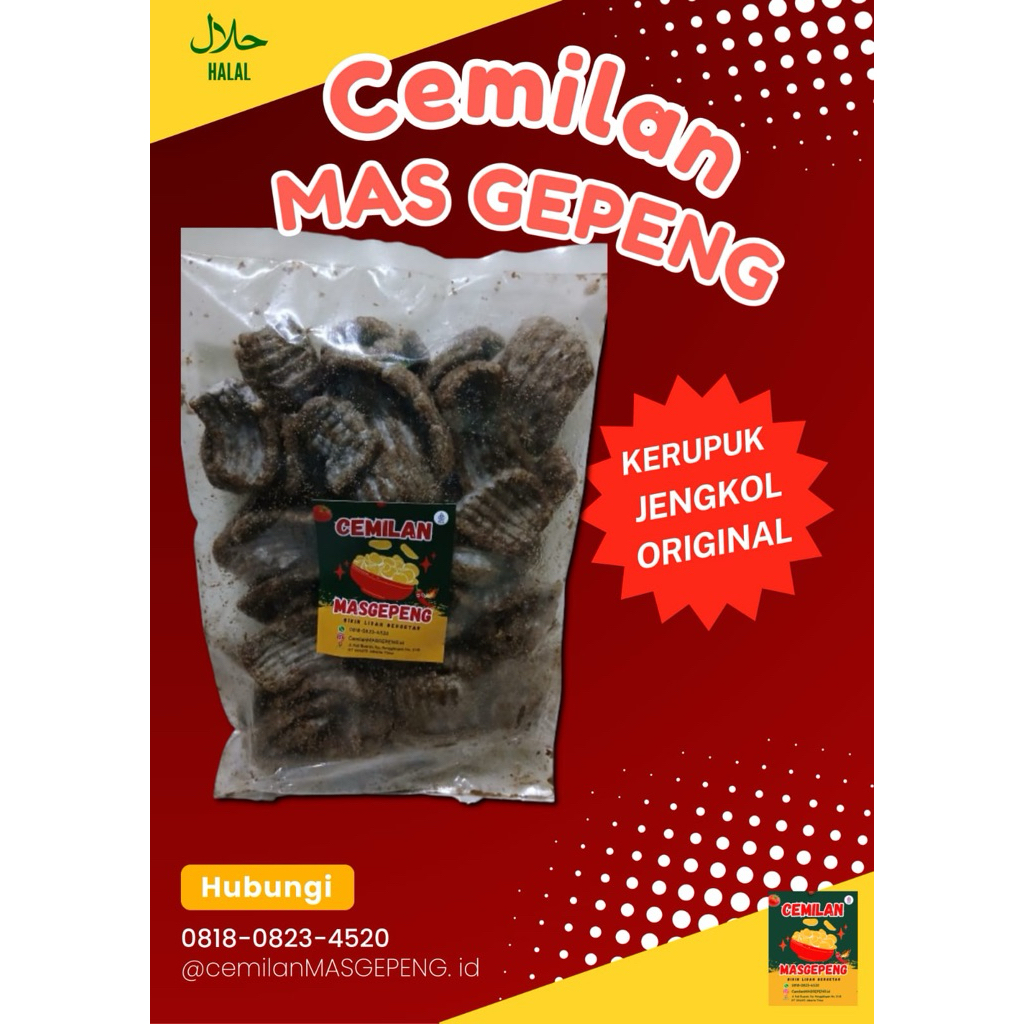 

Cemilan Mas Gepeng Kerupuk Jengkol Original Bumbu Kacang