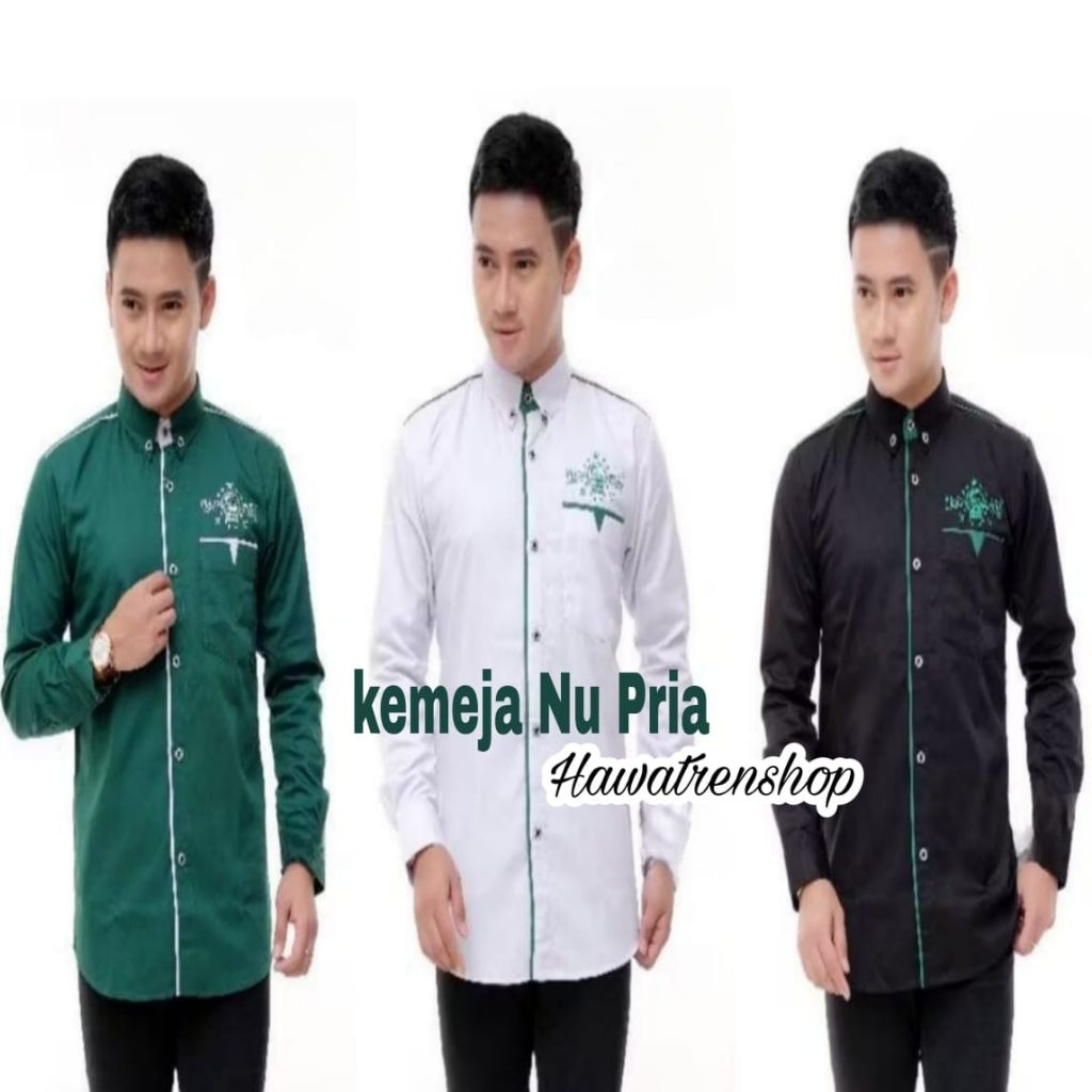 kemeja Nu/kemeja Nu pria lengan panjang