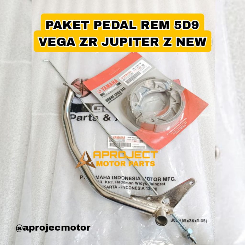 PAKET PEDAL + KAWAT REM + KAMPAS REM [ 5D9 ] YAMAHA VEGA ZR JUPITER Z NEW 2010 VEDAL REM KAMPAS REM 