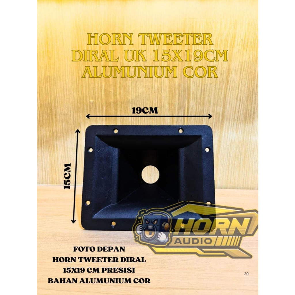 HORN TWEETER 15X19 CM BAHAN ALUMUNIUM COR BERKUALITAS