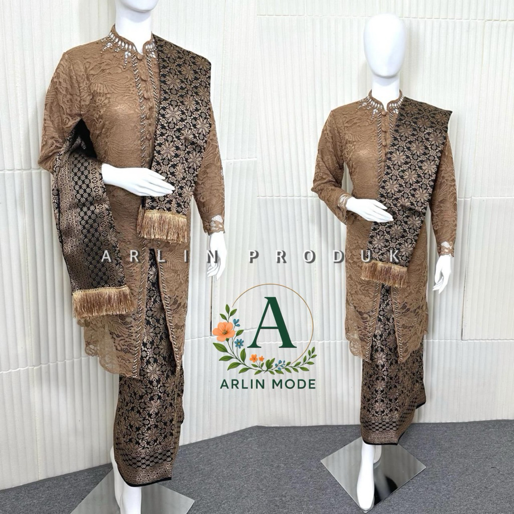 Set Kebaya Tunik Payet Modern - Set Kebaya Modern - Set Kebaya Wisuda Modern - Kebaya Kondangan - Ke