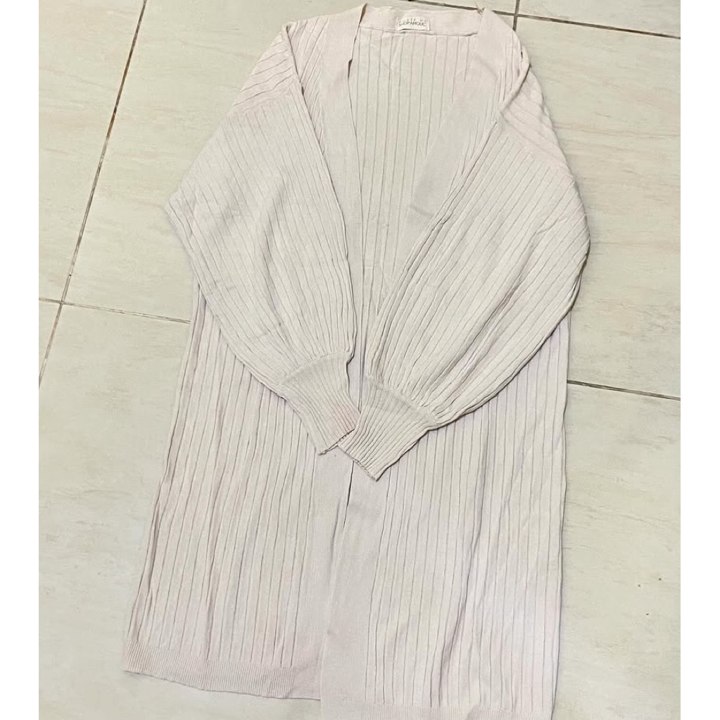 cardigan panjang cardigan putih cardigan polos