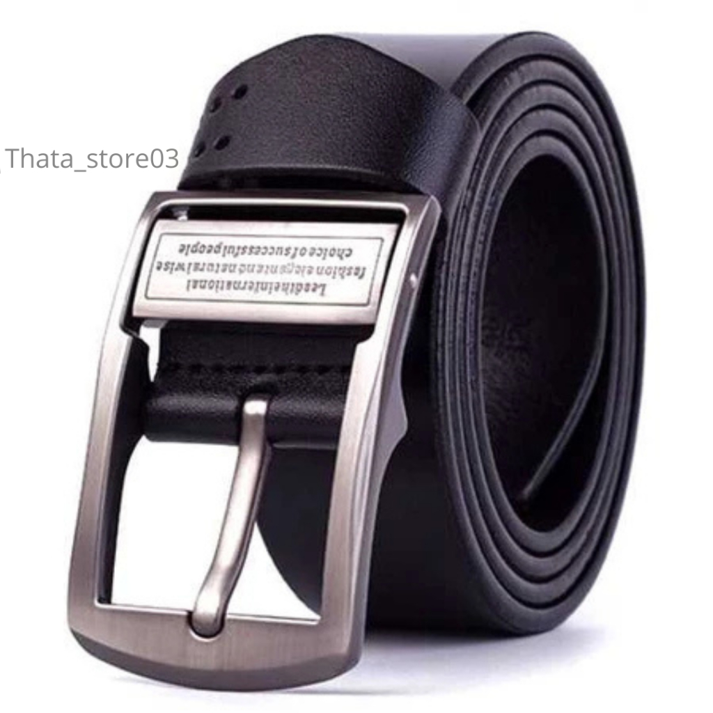 Thata_Store03-Gesper Tali Ikat Pinggang Kulit Pria Distro Impor Import Sabuk Celana Peria Laki Laki 
