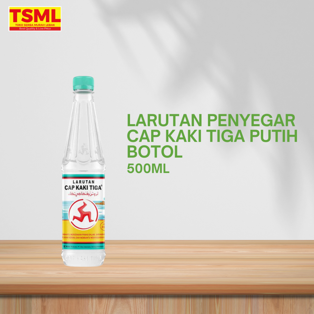 

Larutan Penyegar Cap Kaki Tiga Putih Botol 500ml