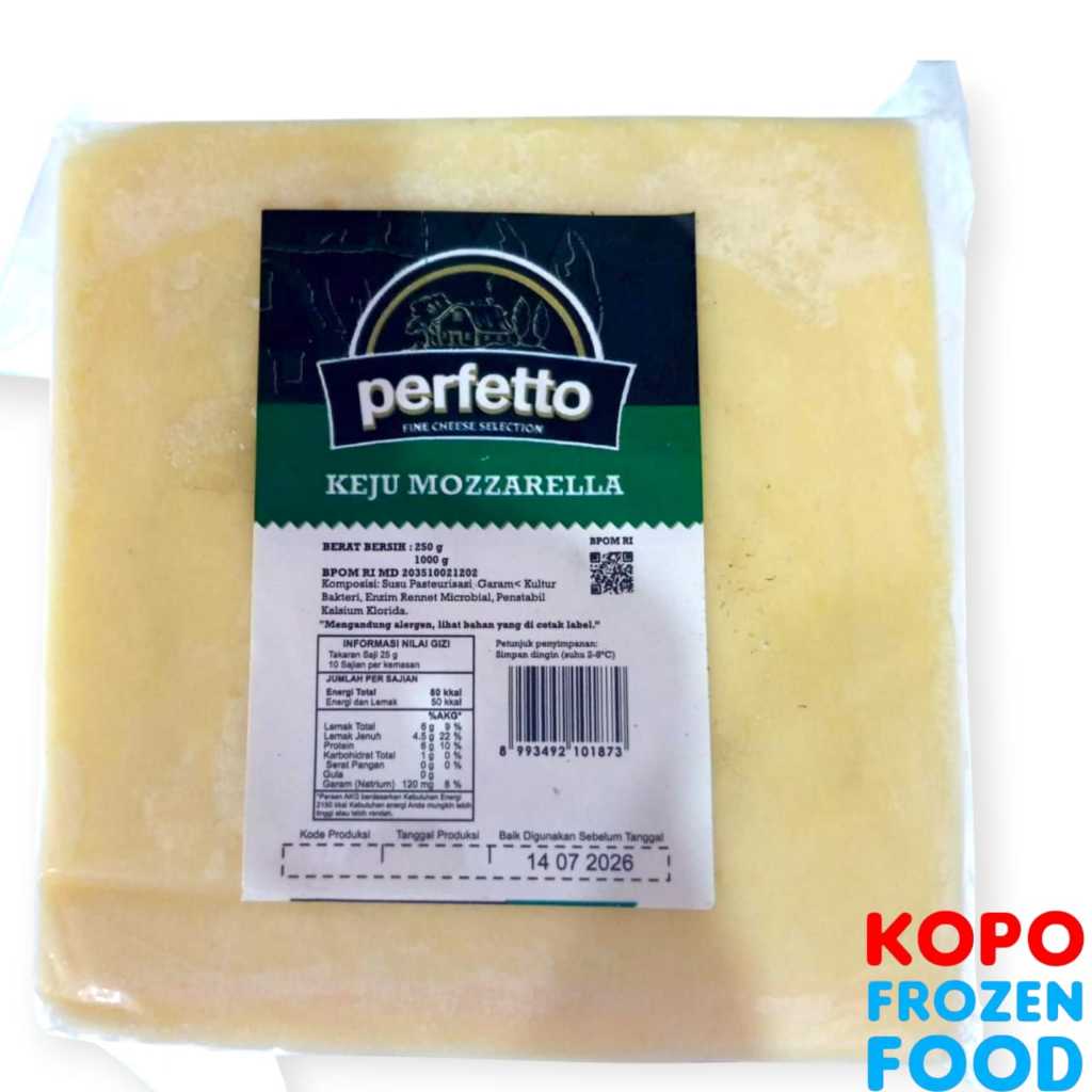 

PERFETTO Keju Mozarella 250gr (Tahan suhu ruangan 3hari)