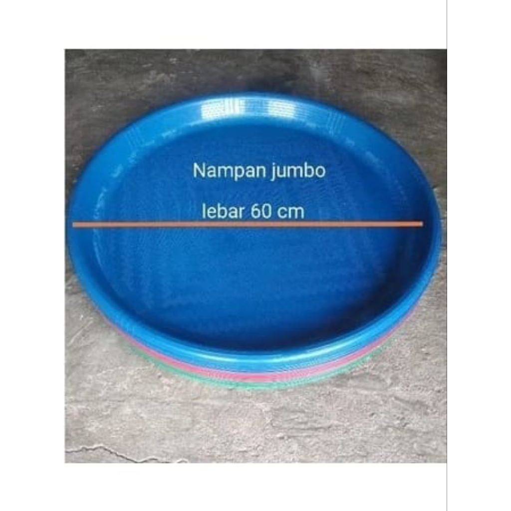 TAMPAH PLASTIK SUPER JUMBO BESAR 60 CM NAMPAN PLASTOK/ TAMPAH SERBAGUNA ANTI PECAH