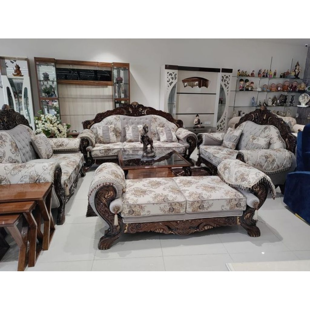 Set Sofa Tamu Kayu Jati Mewah / Kursi Sofa Kayu Jati