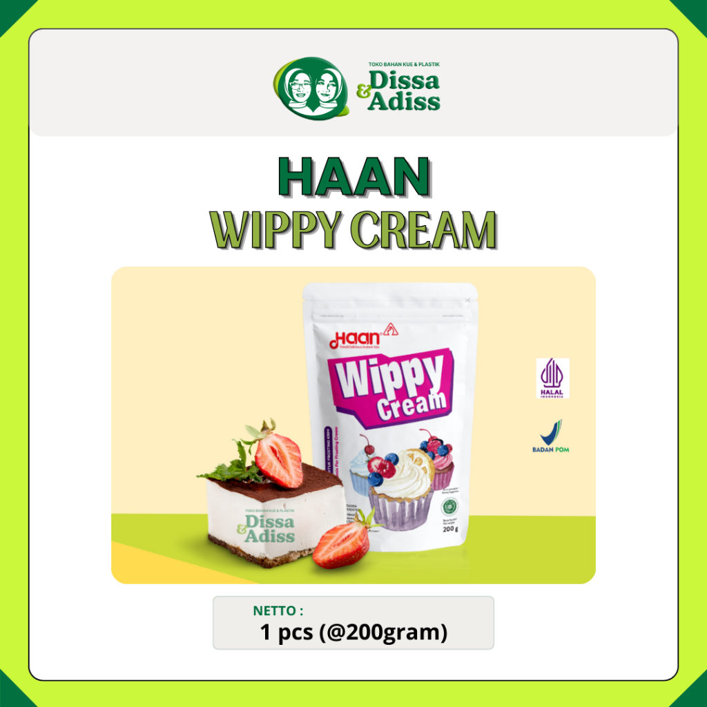 

Wippy Cream HAAN Puch 200 gram - Whipping Cream Serbuk