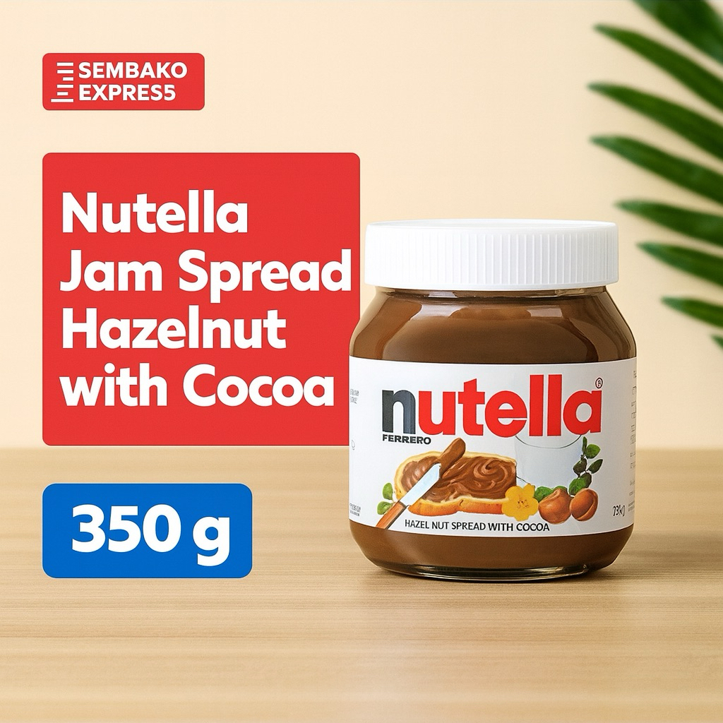 

Nutella Hazelnut Spread with Cocoa 350g – Lembut dan Lezat