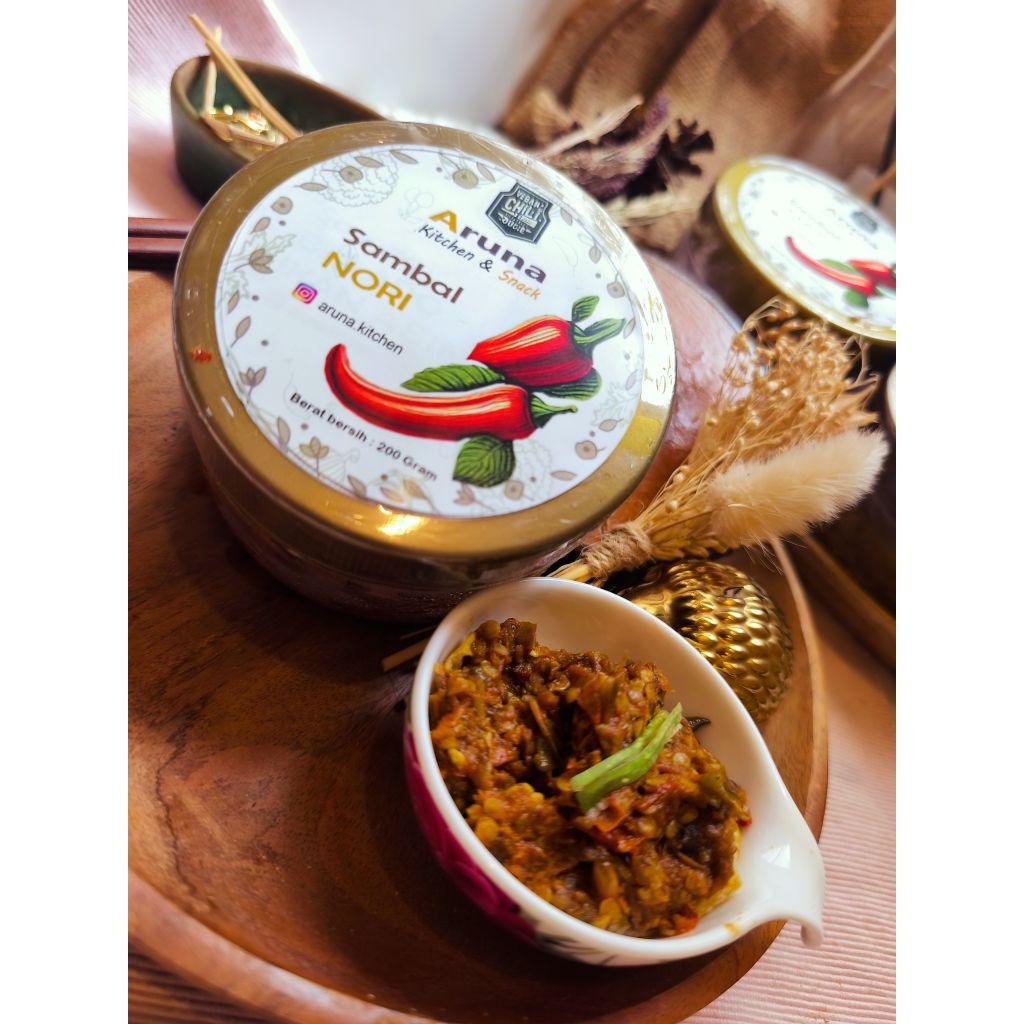 

Sambal NORI VEGETARIAN (VEGAN) Allium free-Tanpa Bawang-Nabati 100%- NON Hewani. Tanpa Pengawet