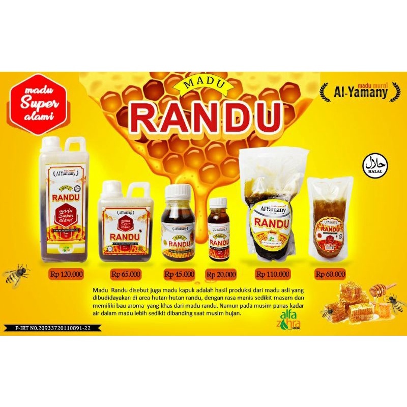 

Madu Randu Super Al Yamany Refill 1 Kg Asli Murni – Meningkatkan Stamina dan Daya Tahan Tubuh