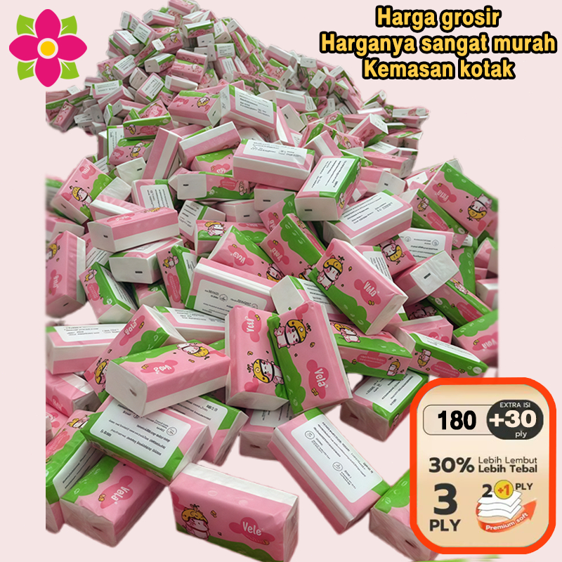【JUMBO SIZE】Vela Paket 10 Pcs 210 Helai Tisu Soft Facial Tissue Tisu Toilet 3 PLY Tisu Wajah