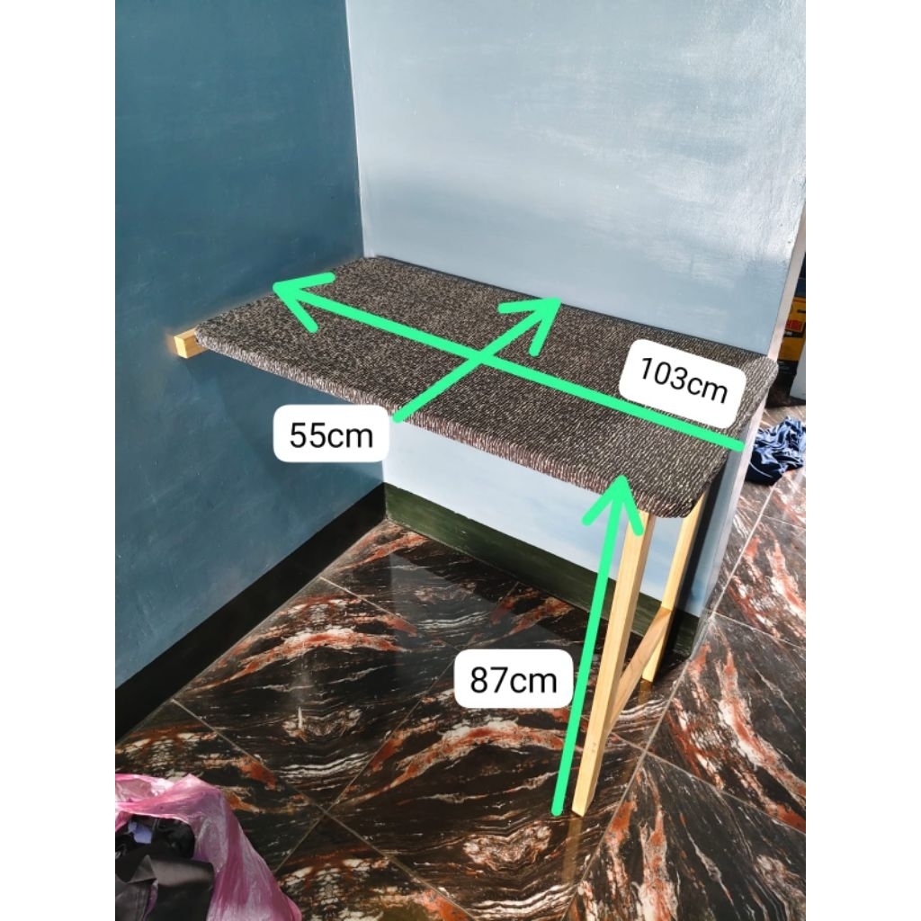 meja setrika lipat tempel dinding