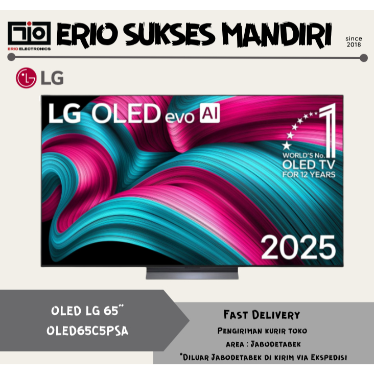 OLED TV LG 65 INCH C5 LG 65C5 4K SMART TV OLED EVO AI C5 OLED65C5PSA LG 65C5PSA // LG 65C5