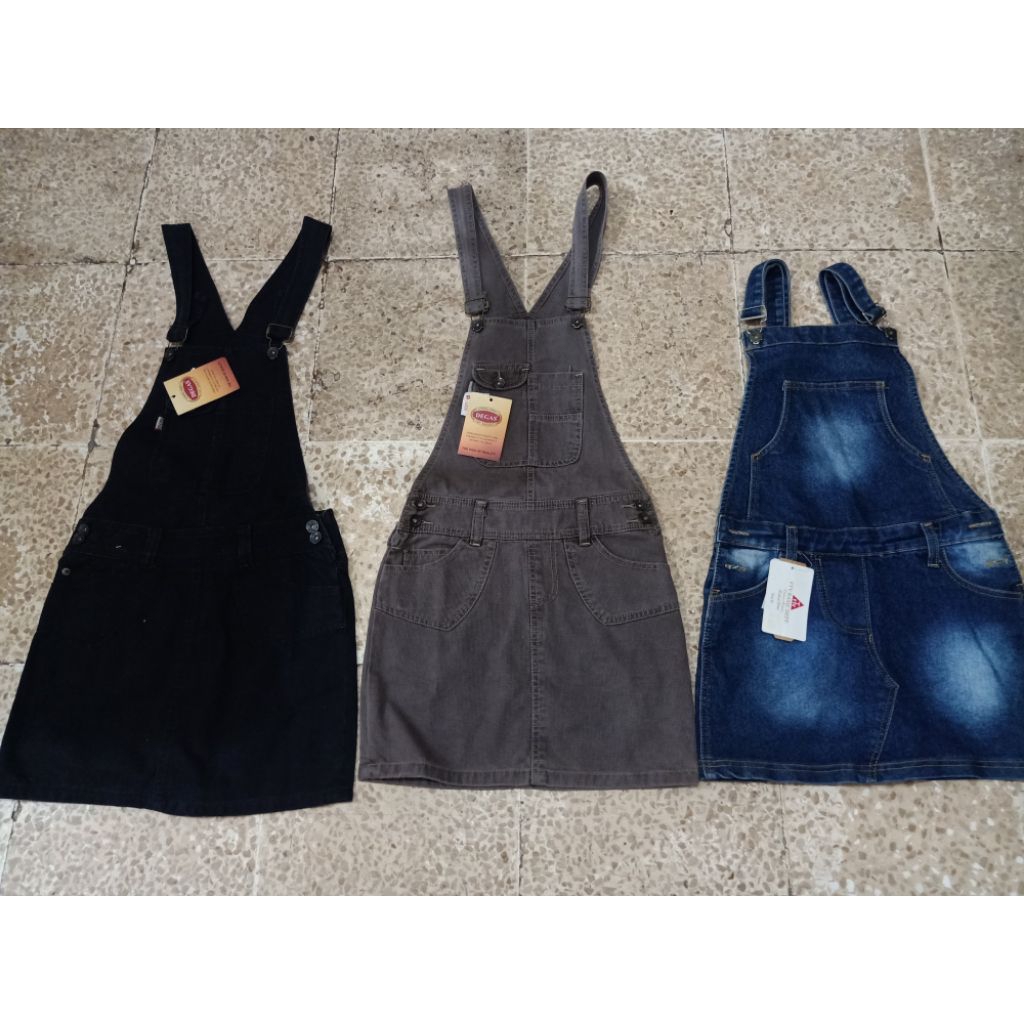Denim overall dress