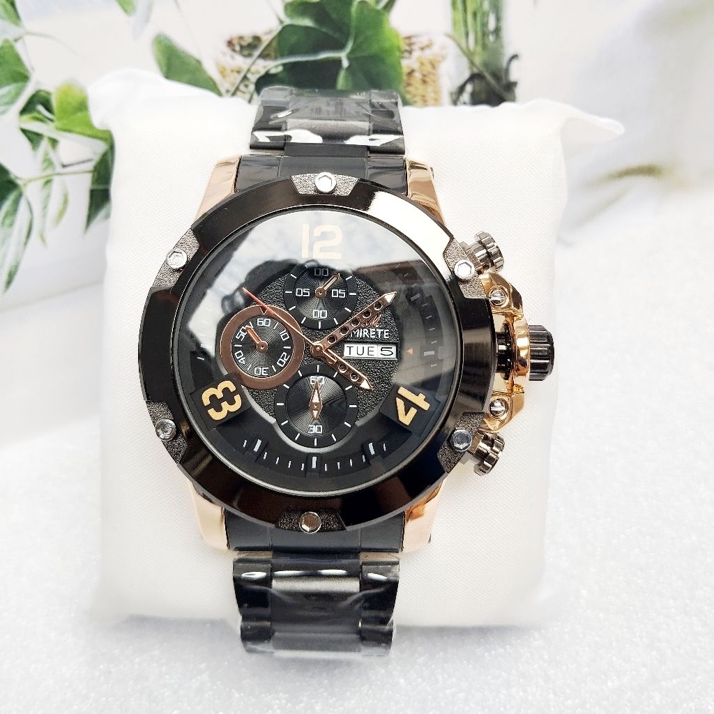 |||Mirete|||JAM TANGAN MIRETE SPORT PRIA.JAM 100%ORIGINAL WATERESIST STAINLESS TANGGAL/HARI AKTIF ME