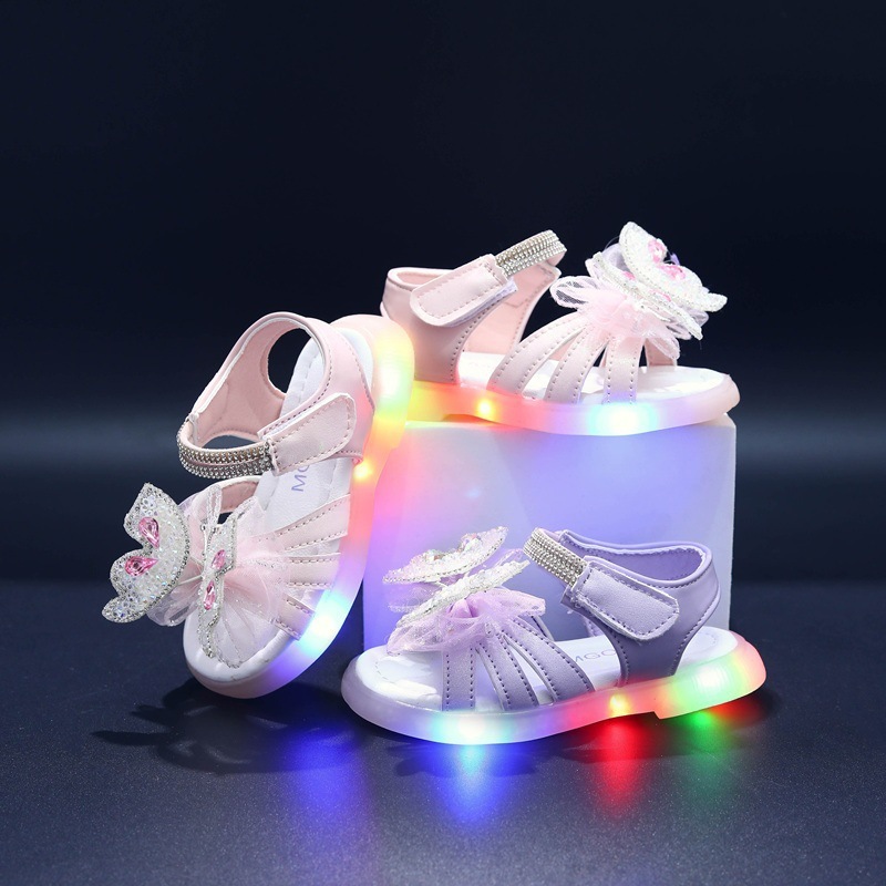 [Tokobig] Import Sandal Davine Sandal Anak Perempuan LED Sandal Pesta Anak Perempuan Size 21-30 Usia