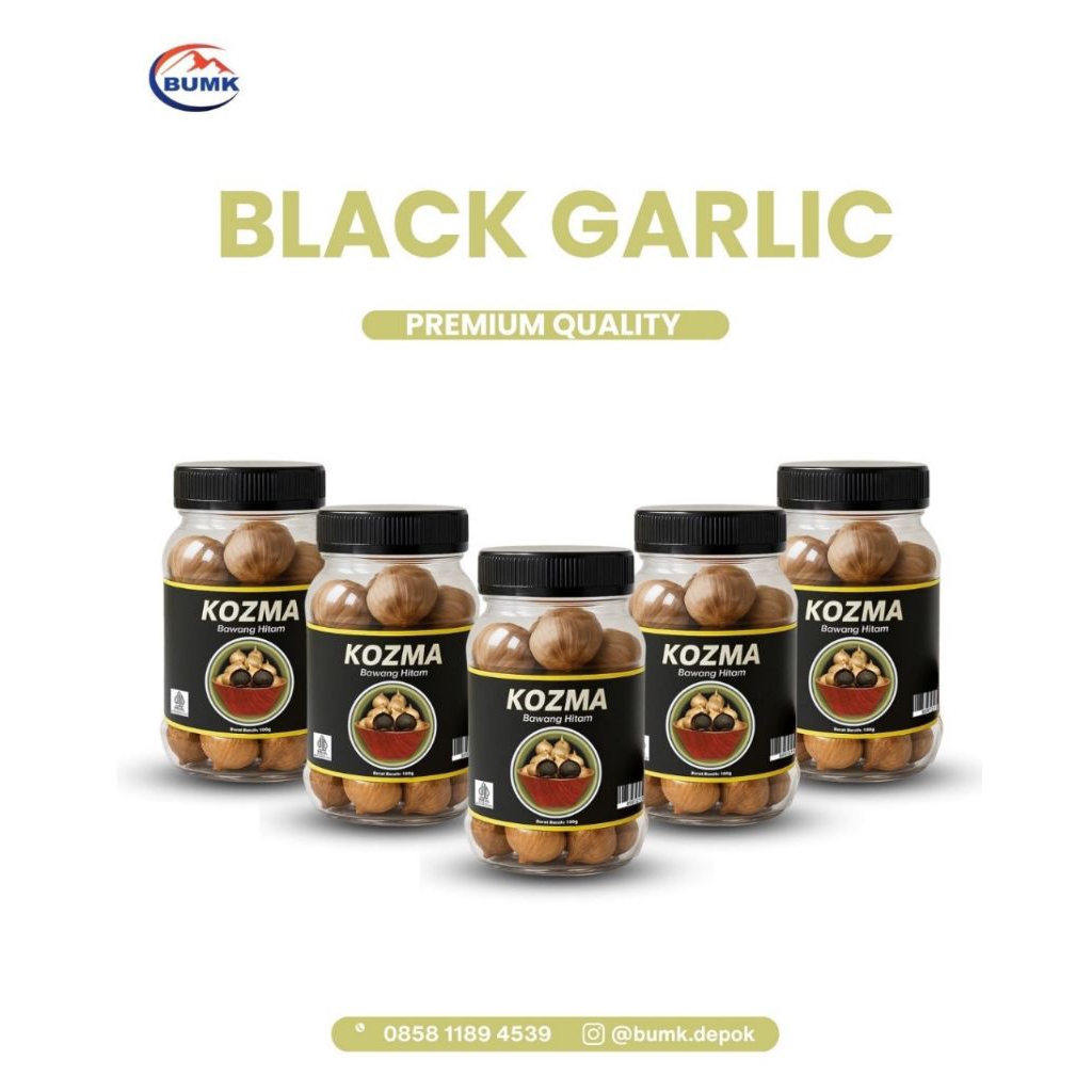 

Black Garlic Bawang Hitam Bawang Putih Tunggal Premium 500g 5 Botol