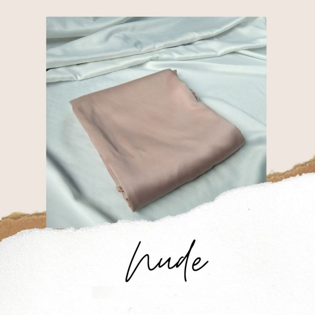 Rok Lilit  Kain Satin Warna Nude / Rok Satin Silk Premium Bawahan Kebaya Modern Kekinian Wanita