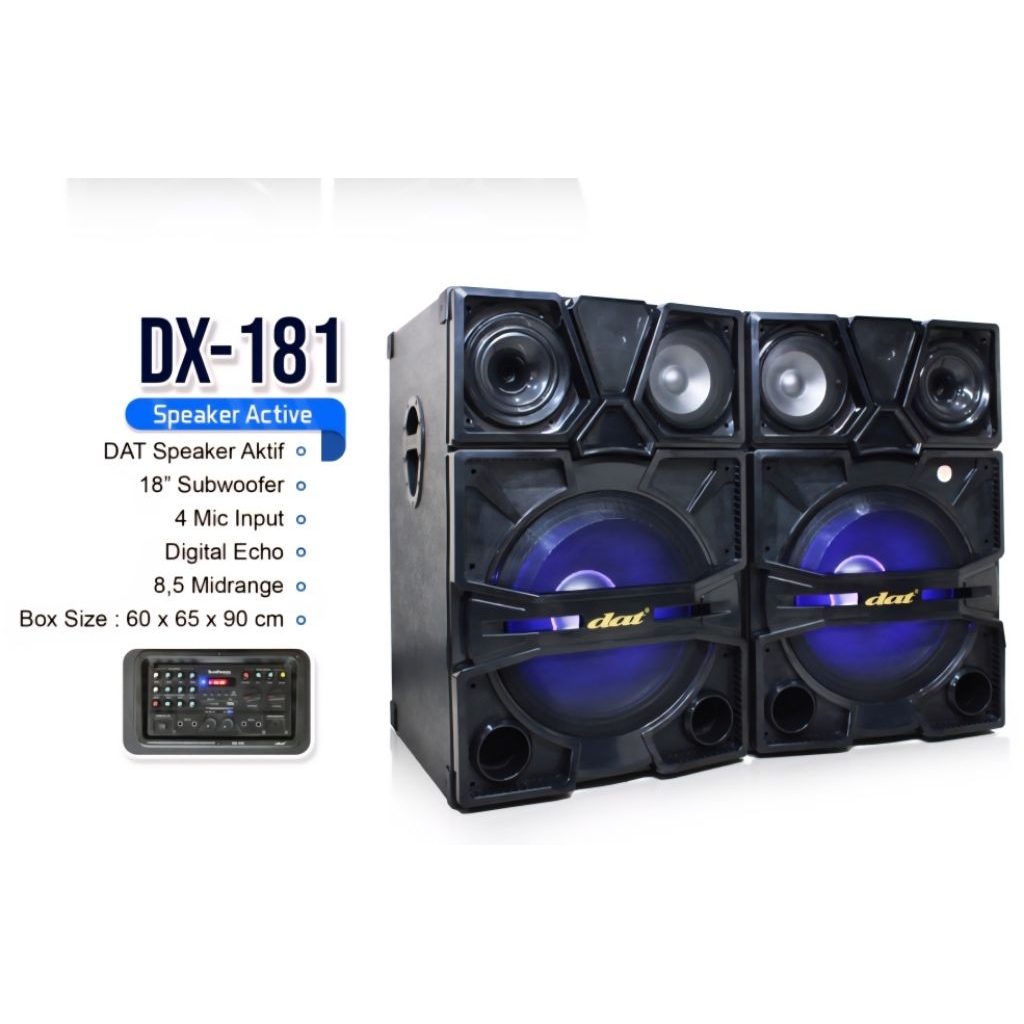 SPEAKER AKTIF ACTIVE DAT DX181 DX 181 18INCH 18" 18IN 18 " IN SUBWOOFER USB MMC READER SD CARD FLASH