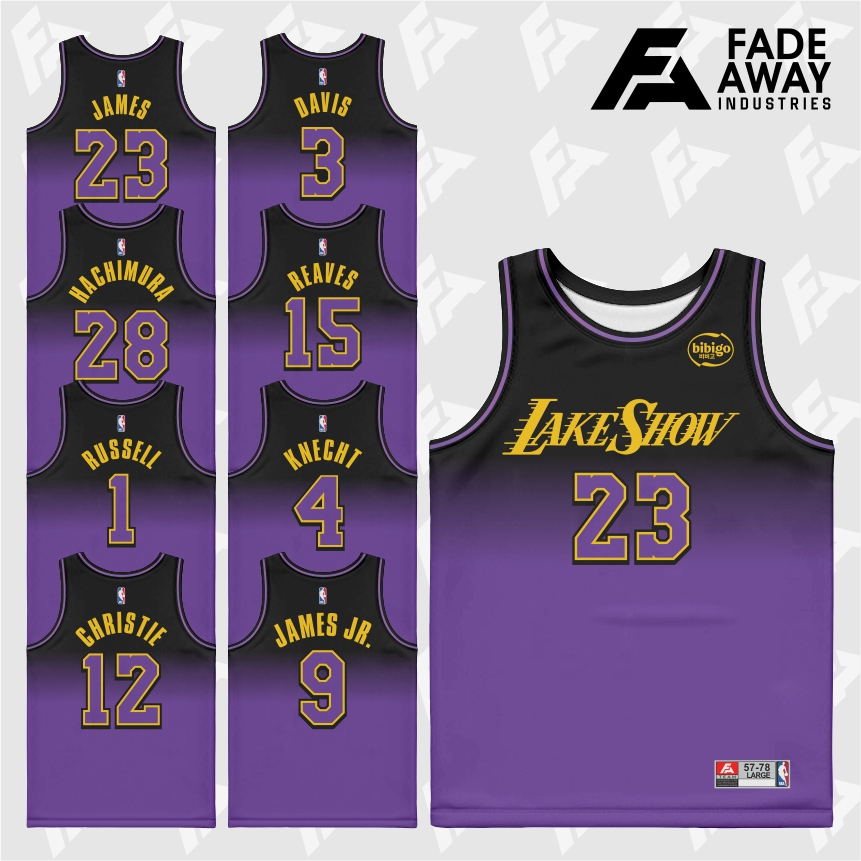 JERSEY BASKET TEAM LA LAKERS LAKESHOW
