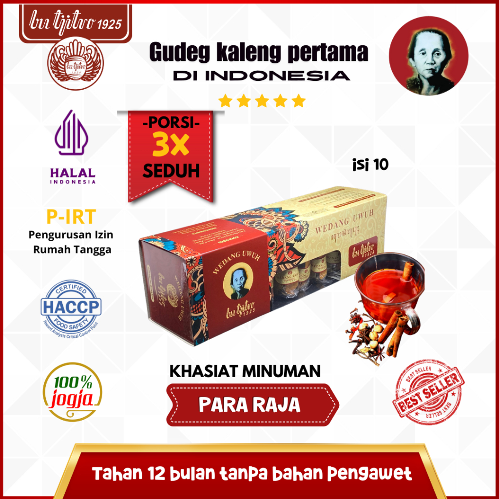 

BU TJITRO 1925 WEDANG UWUH PREMIUM/promo wedang uwuh/ minuman tradisional/minuman khas jogja