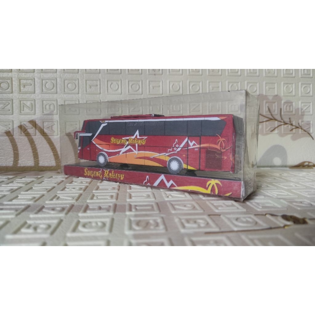 miniatur bus sugeng rahayu patas (paper bus)