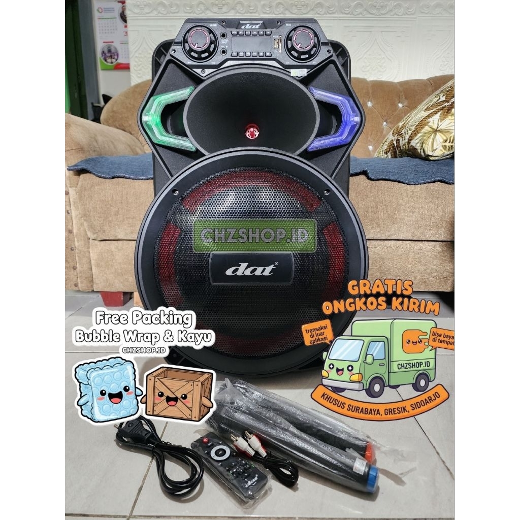 DAT DT 1525 Speaker Portable Speaker Bluetooth Speaker Troli 15 inch DAT DT1525 DISKON TERMURAH