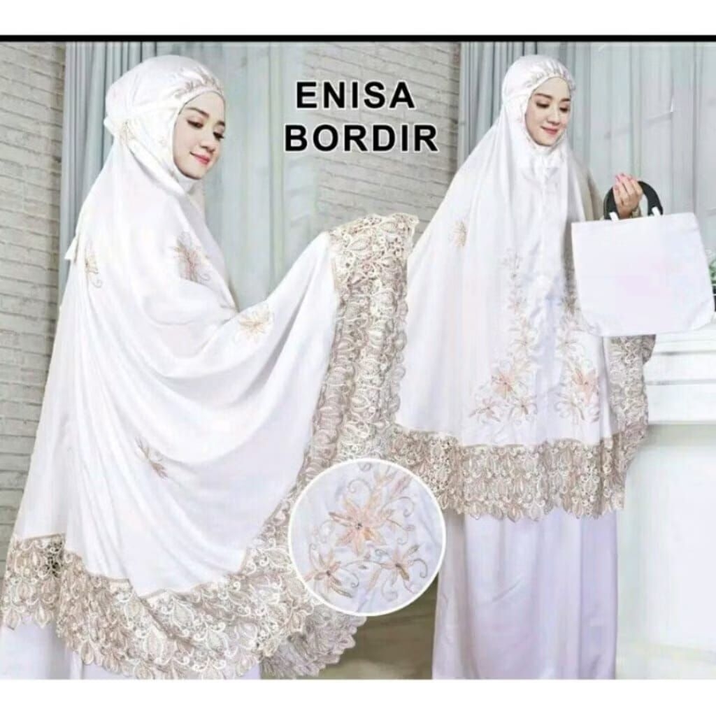 MUKENA DEWASA ENISA LUNA MAYA RENDA BORDIRMEWAH