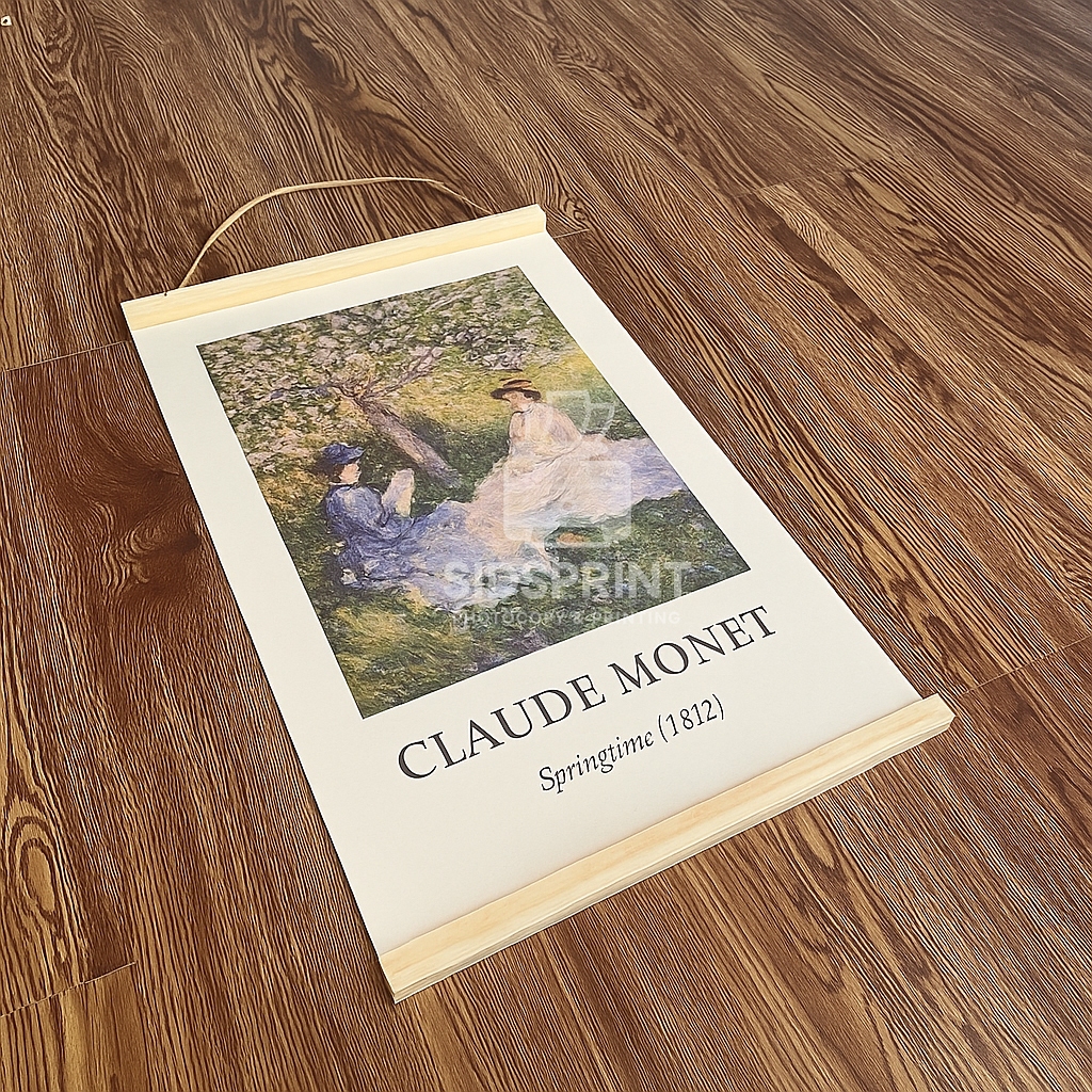 SidsPrint Frame Foto Kayu A3+ 32x48 Cm Custom Cetak Foto – Kado Aesthetic Minimalis