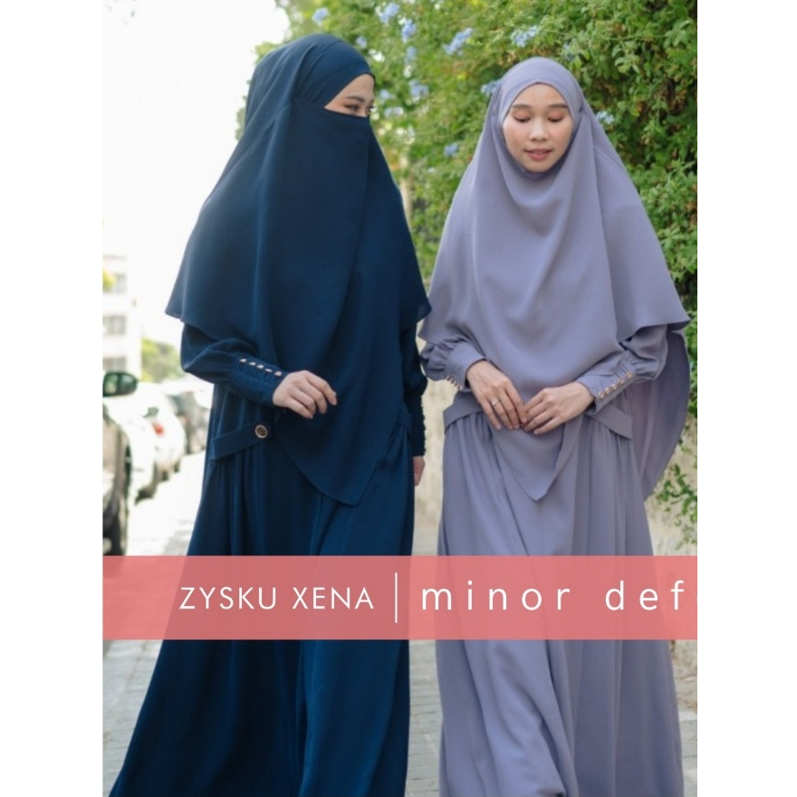 Nouf Abaya | Minor Defect | Zysku Xena | Dress Haji Umroh Mazen Mina AntiUV FK Khimar Terpisah
