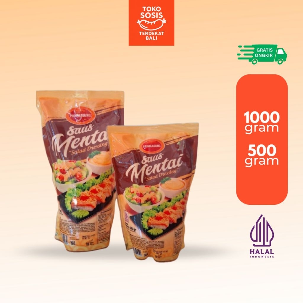 

Prima Agung Saus Mentai Salad Dressing 1kg 500gr