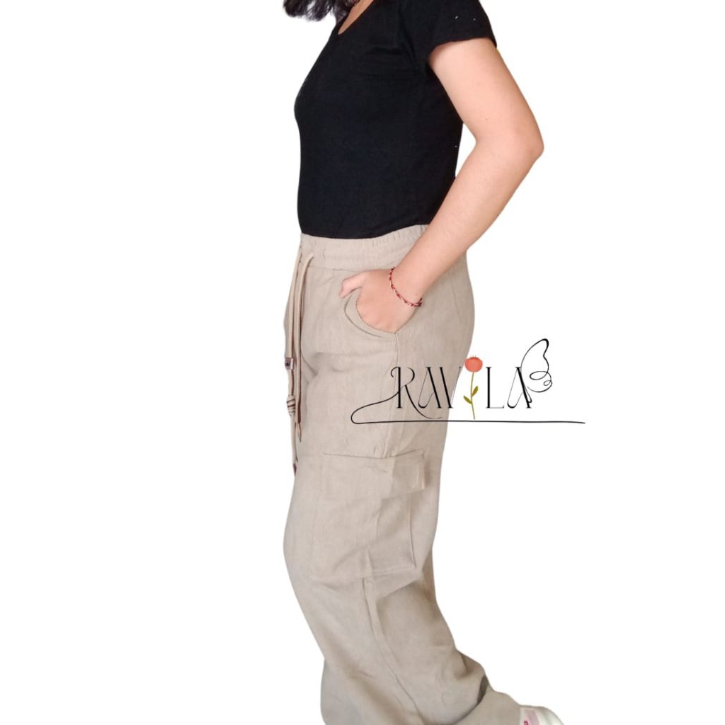 Celana Corduroy Premium highwaist kulot outfit celana wanita ootd kalcer skena celana kargo