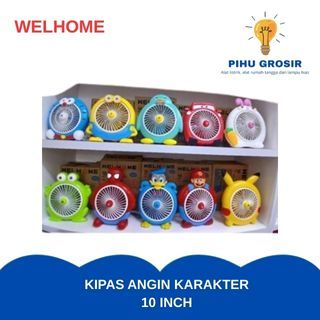 kipas angin karakter WELHOME Hellokitty, Doraemon, Minion, Cars DLL