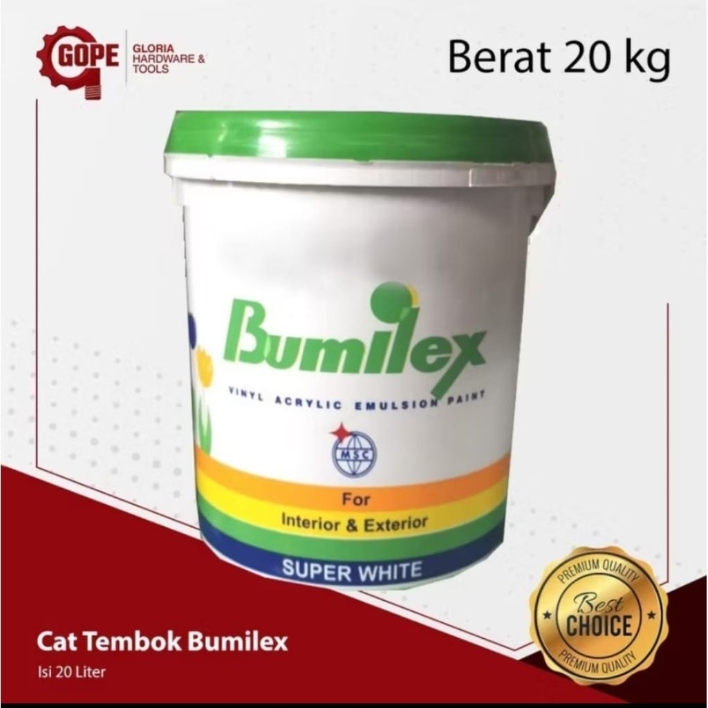 cat tembok dinding murah bumilex kemasan pail ukuran 20kg