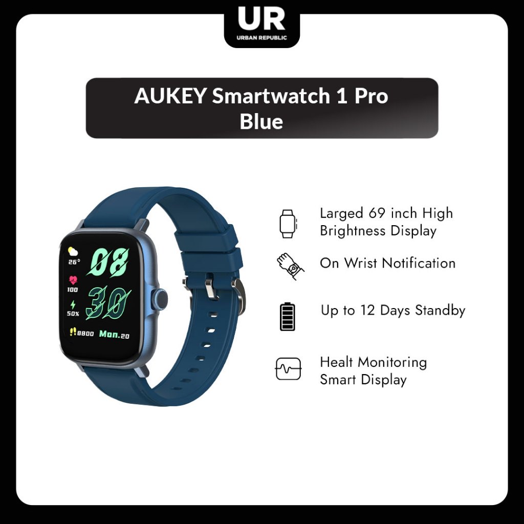 AUKEY Smartwatch 1 Pro - Blue