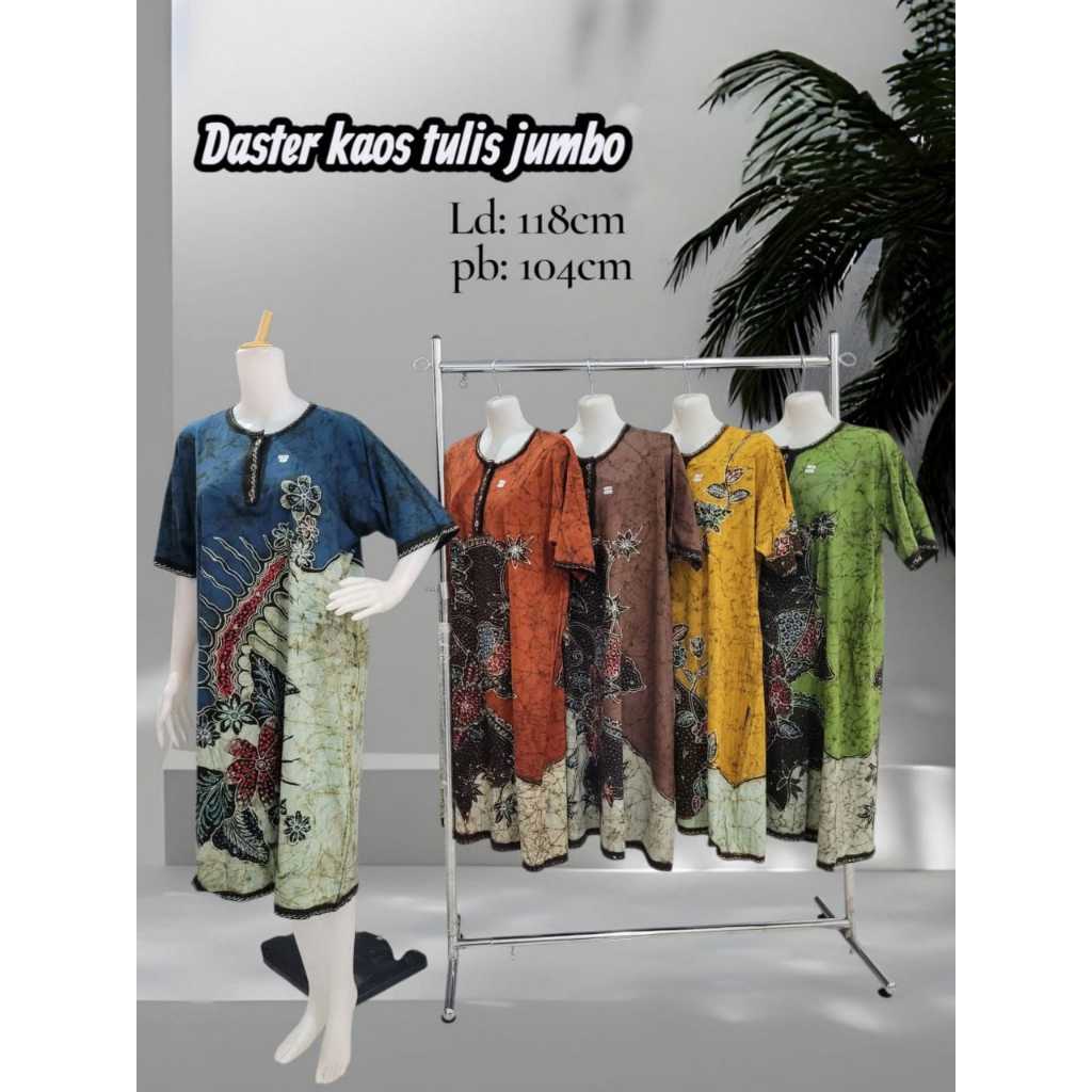 Daster kaos tulis jumbo batik daster adem batik kekinian daster batik