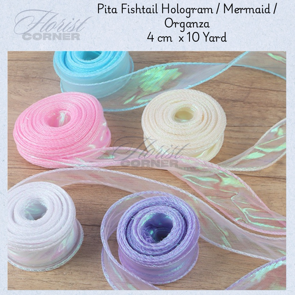 

[ Per Meter ] Pita Fishtail Hologram / Organza Ribbon