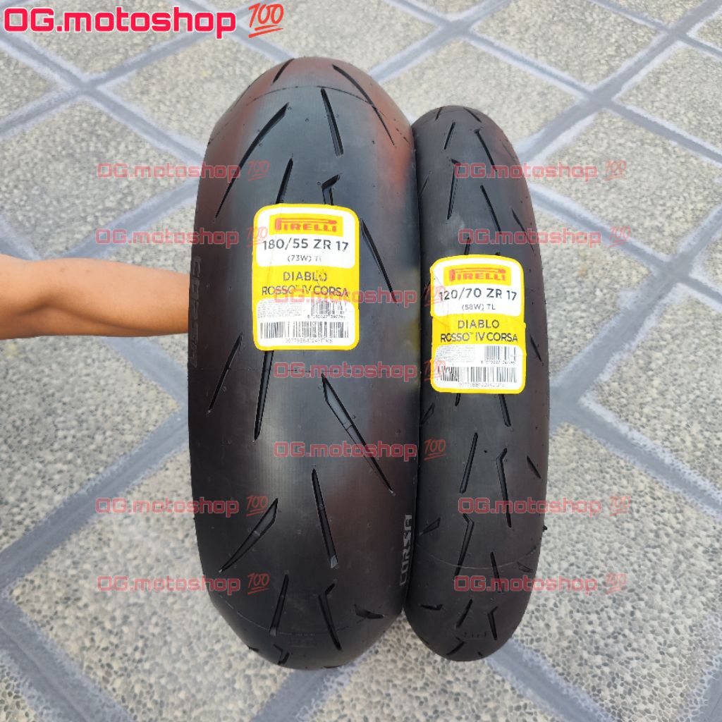 Ban Pirelli Diablo Rosso 4 Corsa 120/70-17 180/55-17 ZX25R ZX25RR ZX4RR ZX6R ZX636 R6 Z800 CBR600