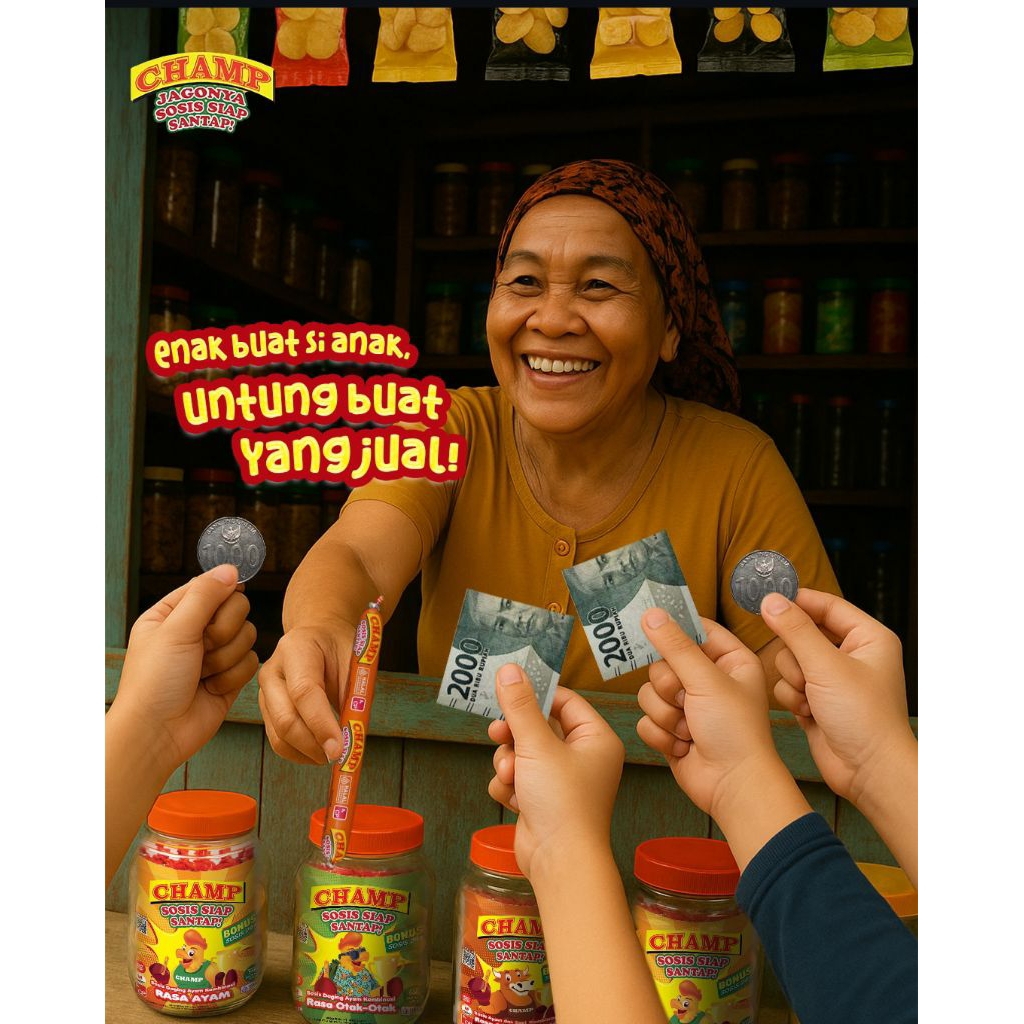 

Sosis champ siapp makan