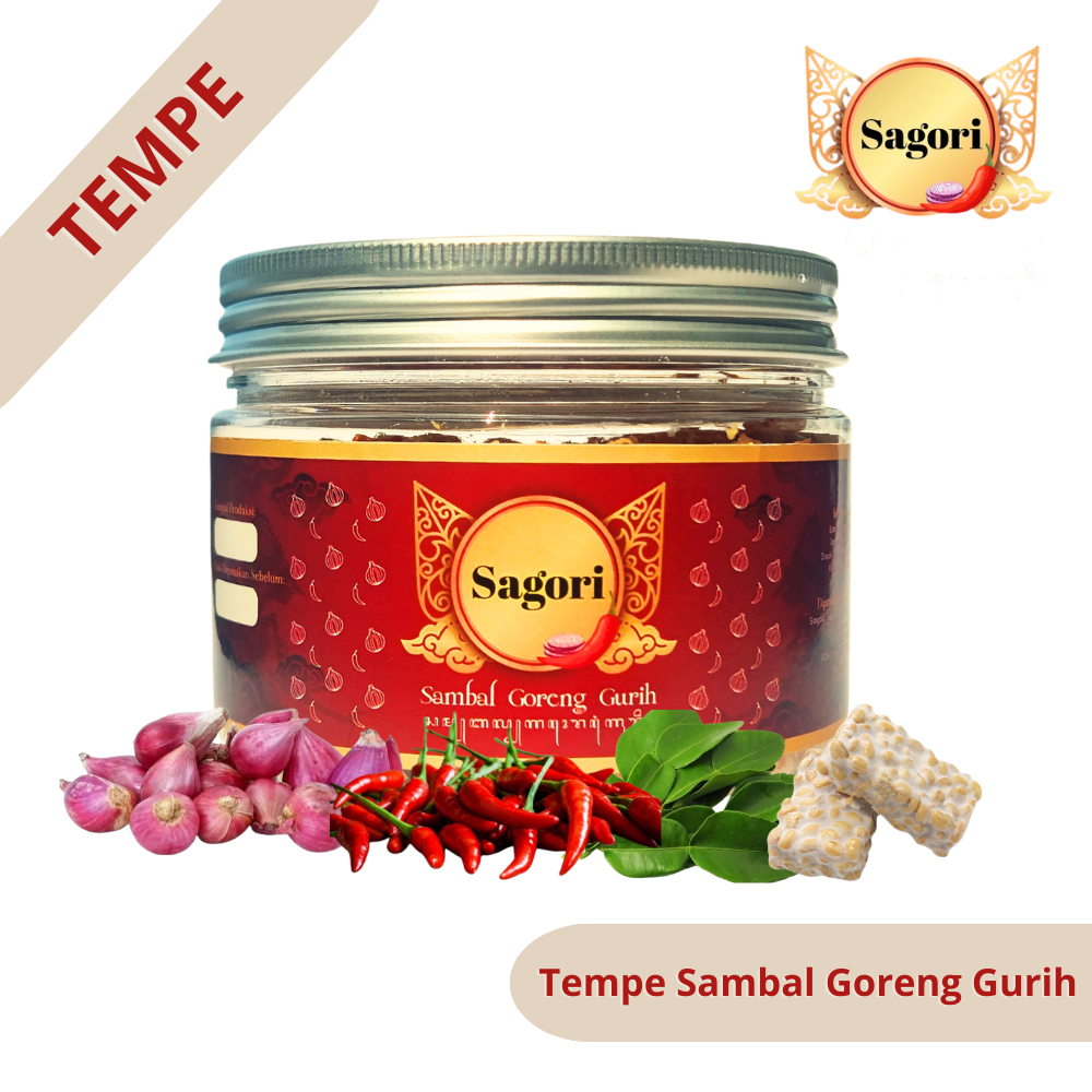 

SAGORI Bawang Goreng TEMPE Sambal Pedas Premium - Renyah & Gurih