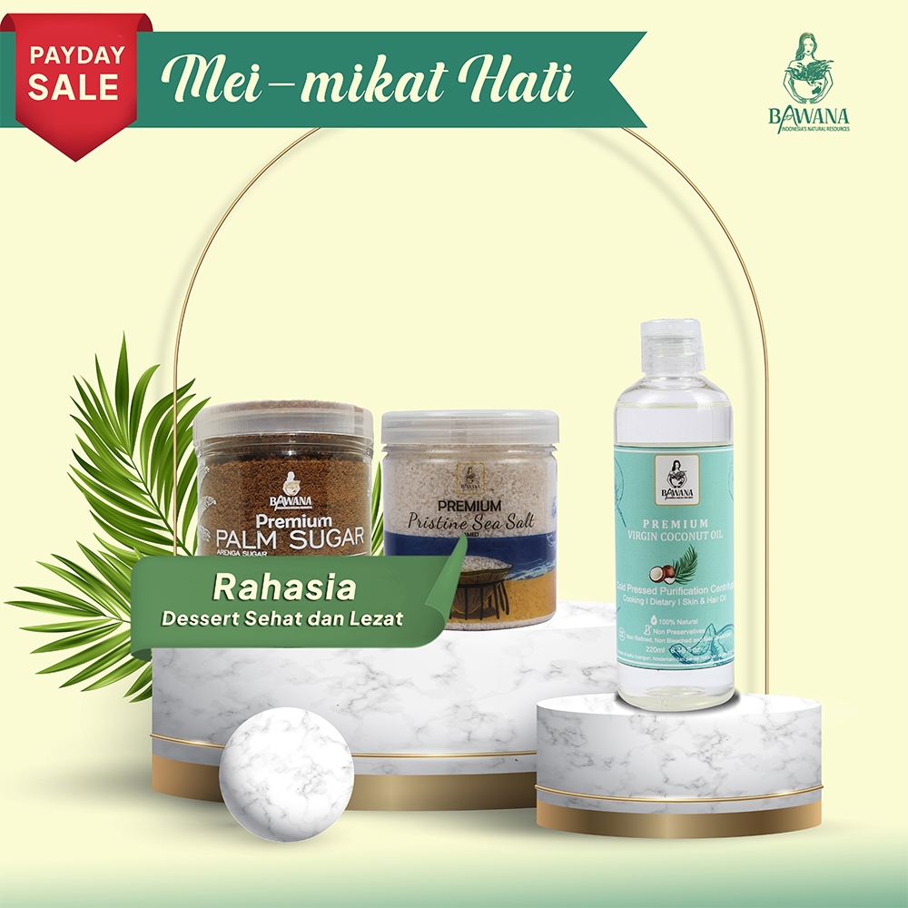 

Rahasia Dessert Sehat dan Lezat - Palm Sugar - Sea Salt - VCO